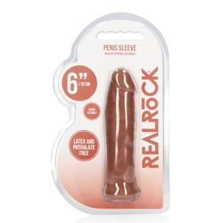 Realrock 6 Inch Penis Sleeve Flesh Tan